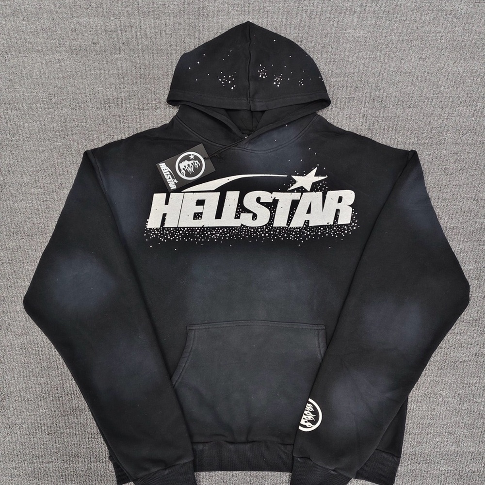 Hellstar Black Graphic Hoodie for Men